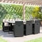 Flash Furniture 7 Piece Gray/Black Modular Patio Set & Cushions TW-3WBE00-GY-GG - alternate 1